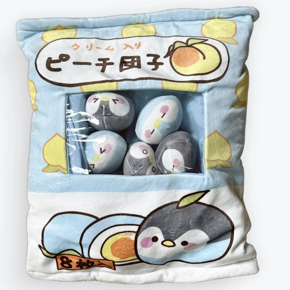 Kawaii Plush Penguins Inside Pillow Tactile Squishie Anime Sleep & Play~Set of 8